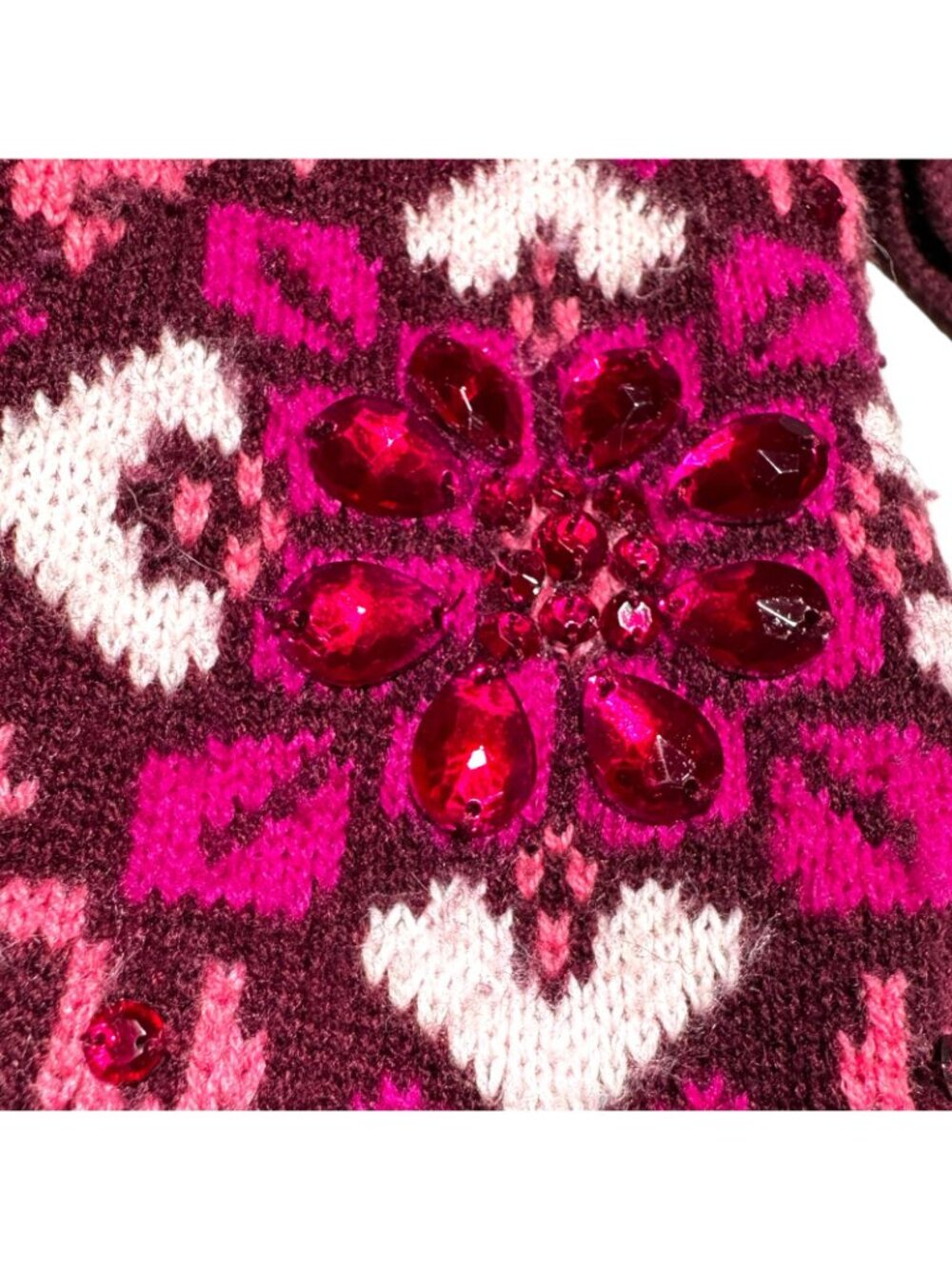 Talbots Patterned Sweater Red Size Small - Picture 2 of 6